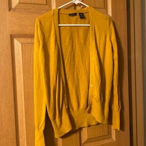 Mustard Yellow Cardigan (silk and cashmere)